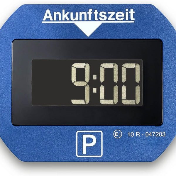 Needit automatische Parkscheibe, elektrisch, mit Zulassung vom Kraftfahrt-Bundesamt I Digitale Parkuhr mit 2 Displays & vielen Funktionen