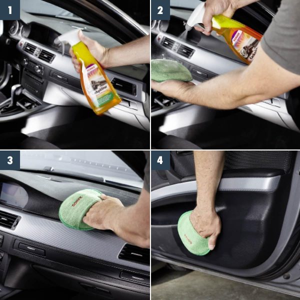SONAX CockpitStar (750 ml) Cockpitreiniger reinigt und pflegt alle Kunststoffteile im Auto, antistatisch und staubabweisend – Bild 2