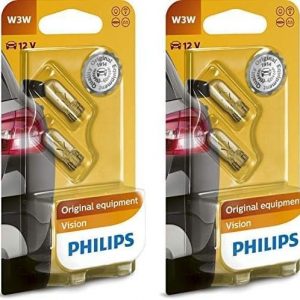 Philips 12256B2 Vision W3W Signallampe, 2er Blister, weiß (Packung mit 2)
