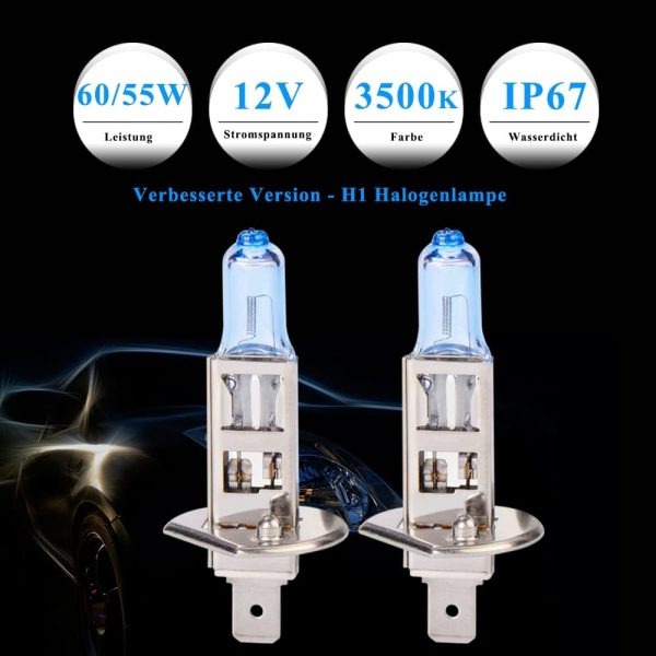 XELORD H1 Birne 12V 55W Autolampen, 2er Pack – Bild 2