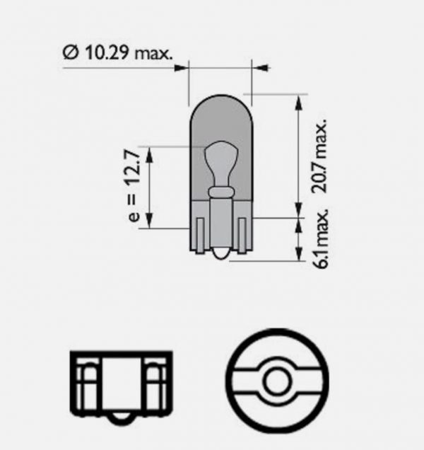 Philips automotive lighting 12396NAB2 Glassockellampe Vision WY5W, White – Bild 3