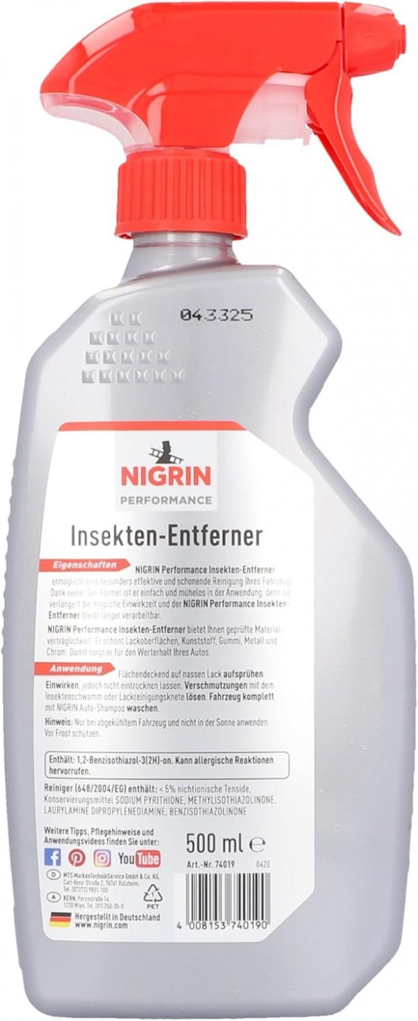 NIGRIN Performance Insekten-Entferner (500ml) – Bild 2