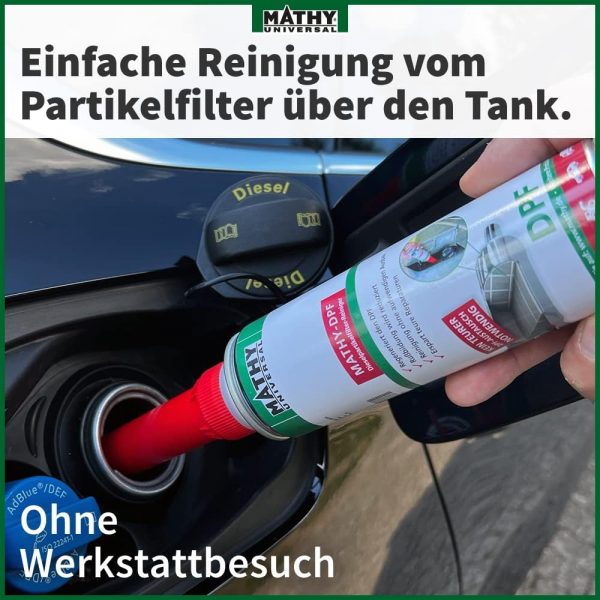 MATHY-DPF Partikelfilter Reiniger Diesel (2 x 300 ml) - hochwirksamer DPF Reiniger – Bild 4
