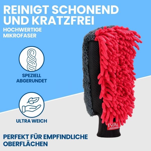 Ivality® Premium Auto Waschhandschuh | lackschonend & saugstark | 3in1 – Bild 4