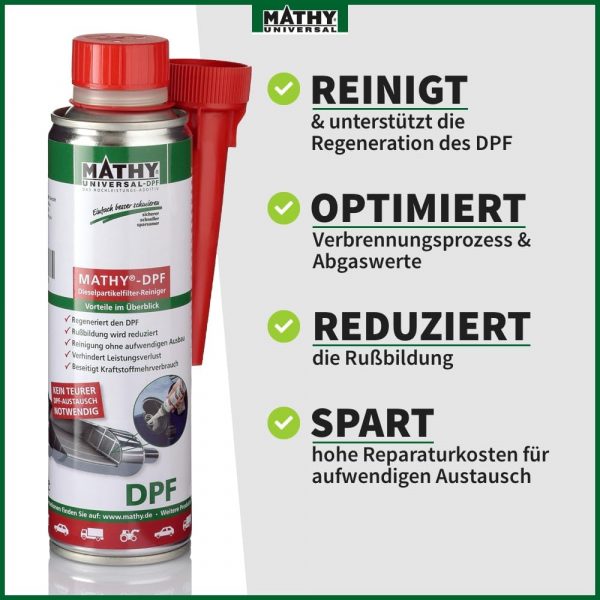 MATHY-DPF Partikelfilter Reiniger Diesel (2 x 300 ml) - hochwirksamer DPF Reiniger – Bild 5
