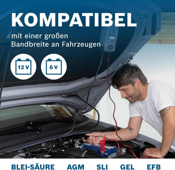 Bosch C30 Batterieladegerät, 3,8 Ampere für 6V/ 12V – Bild 4