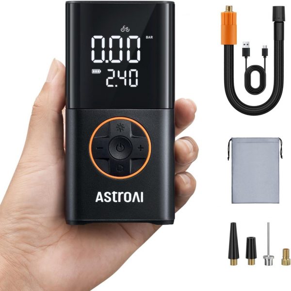 AstroAI Kabellose Elektrische Luftpumpe, Tragbar, Akku, LED-Licht