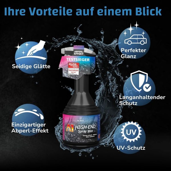 DR. WACK - A1 HIGH END Spray Wax 500 ml - Autowachs mit Abperl-Effekt - Sprühwachs – Bild 5
