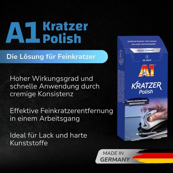 DR. WACK A1 Kratzer Polish 50ml + Mikrofasertuch - Polierpaste – Bild 3