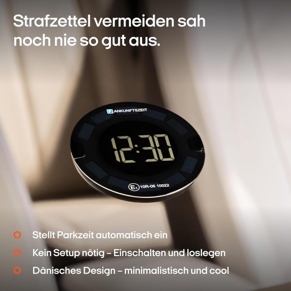 OOONO P-DISC 3 [New] - Elektronische Parkscheibe Solar mit Zulassung fürs Auto – Bild 3