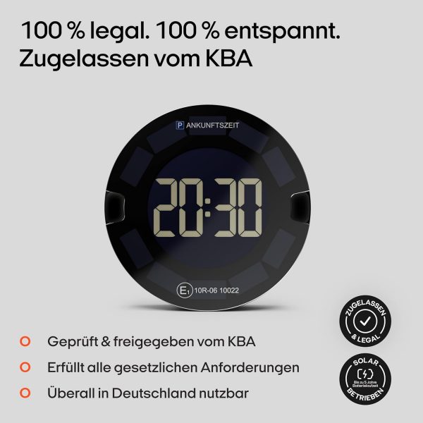 OOONO P-DISC 3 [New] - Elektronische Parkscheibe Solar mit Zulassung fürs Auto – Bild 5