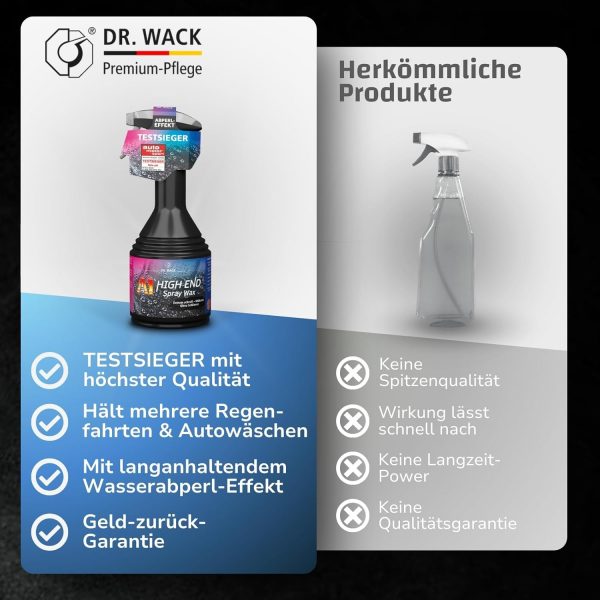 DR. WACK - A1 HIGH END Spray Wax 500 ml - Autowachs mit Abperl-Effekt - Sprühwachs – Bild 6