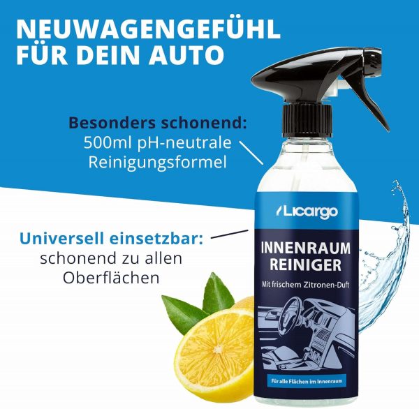 LICARGO® Innenraumreiniger Auto (500ml) - Cockpit Reiniger pH neutral – Bild 5
