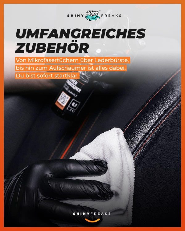 ADBL Lederpflegeset - Pflege, Balsam, Lederbürste, Zubehör – Bild 4