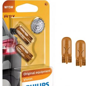 Philips automotive lighting 12396NAB2 Glassockellampe Vision WY5W, White