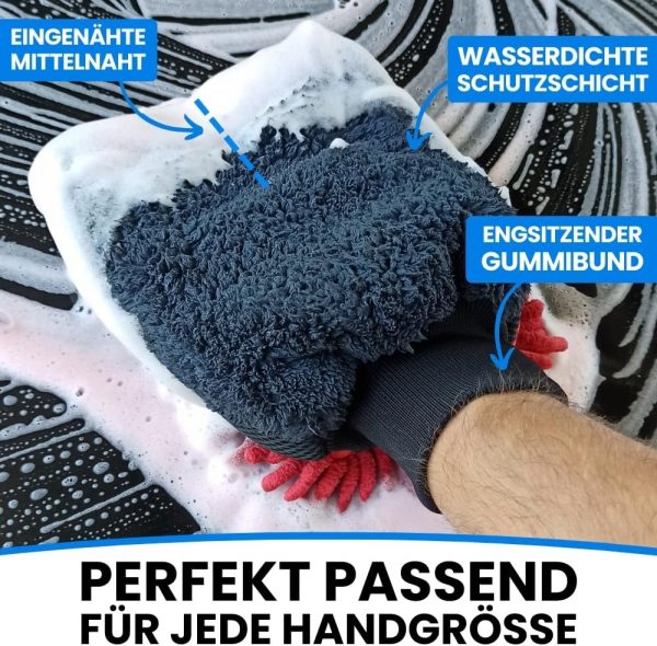 Ivality® Premium Auto Waschhandschuh | lackschonend & saugstark | 3in1 – Bild 2