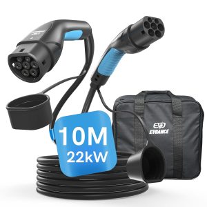 EVDANCE Typ 2 Ladekabel für EV, 22kW 32A 10m 3-Phasen