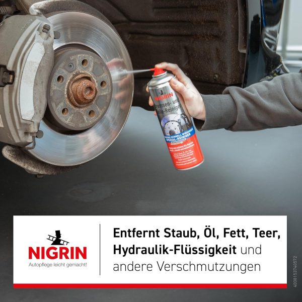 Nigrin Bremsenreiniger – 500 ml Spraydose, fettfrei – Bild 4