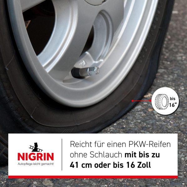 NIGRIN Reifendicht, 500 ml, sofortige Pannenhilfe, Reifendichtmittel – Bild 4