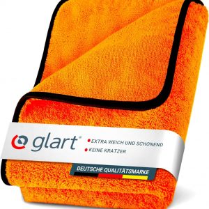 Glart 44WG Auto Trockentuch XXL 90x60 cm – Mikrofaser Poliertuch Orange