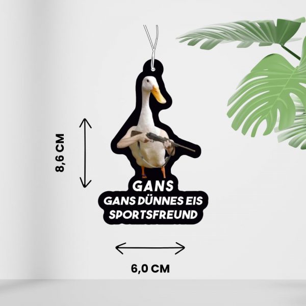 2x Duftbaum mit Gans dünnes Eis Sportsfreund Motiv – Bild 3