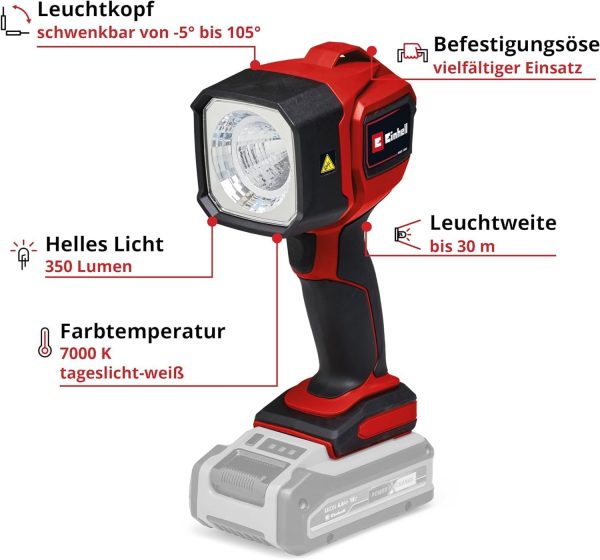 Einhell Akku-Lampe TC-CL 18V/350lm Li-Solo Power X-Change – Bild 4