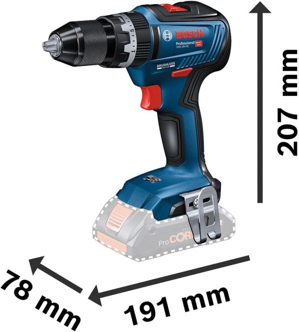 Bosch Professional 18V System Akku Schlagbohrschrauber GSB 18V-55Nm – Bild 3