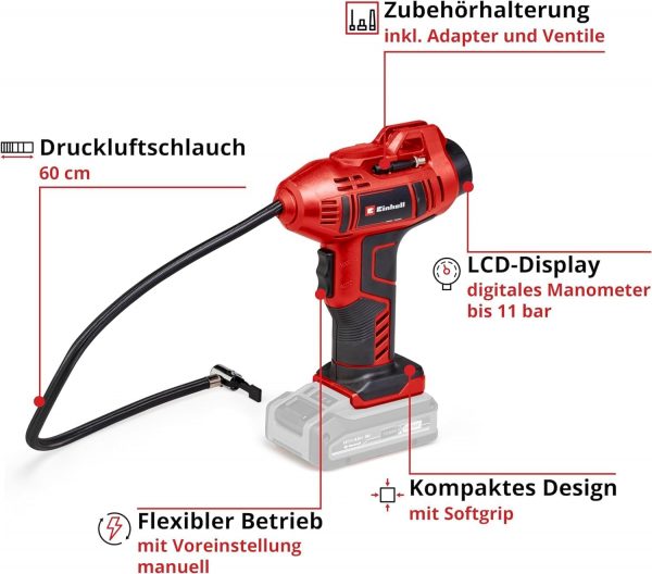 Einhell Akku-Autokompressor CE-CC 18V Li-Solo Power X-Change – Bild 4