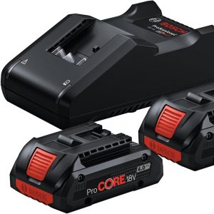 Bosch Professional Akku-Set: 2x 18V 4.0Ah Akku + Ladegerät