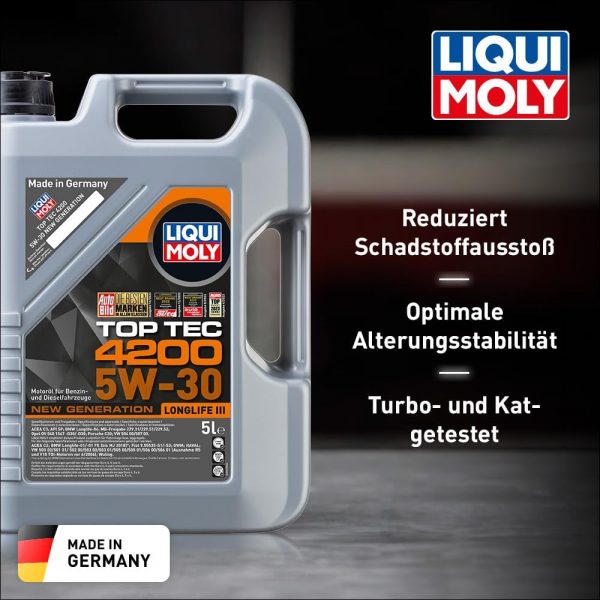 LIQUI MOLY Top Tec 4200 5W-30 New Generation | 5 L – Bild 3