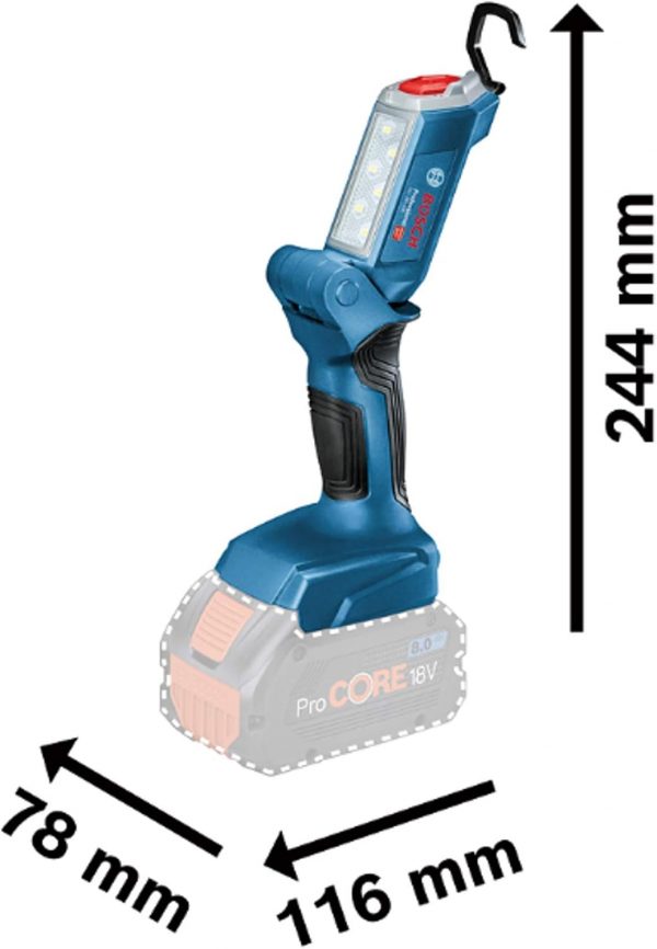 Bosch Professional 18V System Akku LED-Baustellenlampe GLI 18V-300 – Bild 3