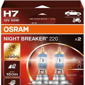 Osram NIGHT BREAKER 220, H7, +220% mehr Helligkeit, Halogen