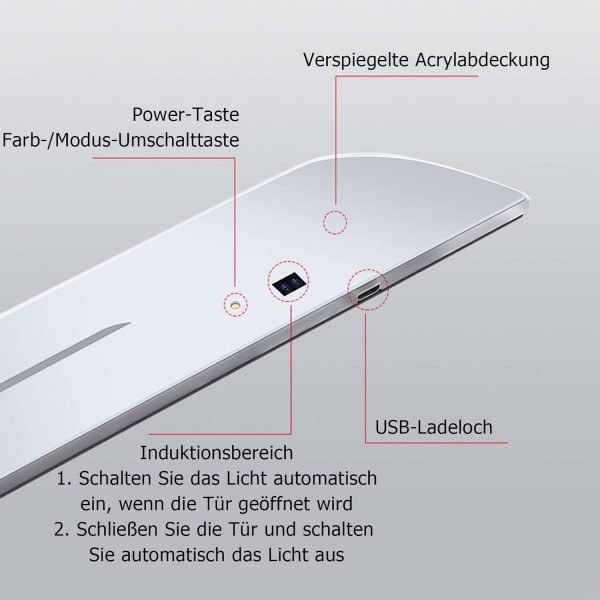 LED-Induktionslicht Einstiegsleisten Personalisiertes Willkommenslicht – Bild 5