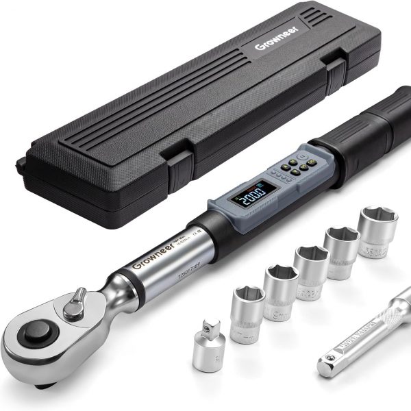 GROWNEER Drehmomentschlüssel Auto Digital 1/2 Zoll/10-200 Nm