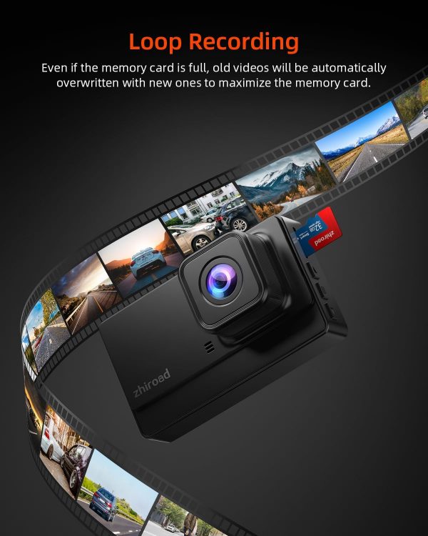 Dashcam Auto Vorne, 1080P FHD mit Nachtsicht, WDR, 176° Weitwinkel – Bild 3