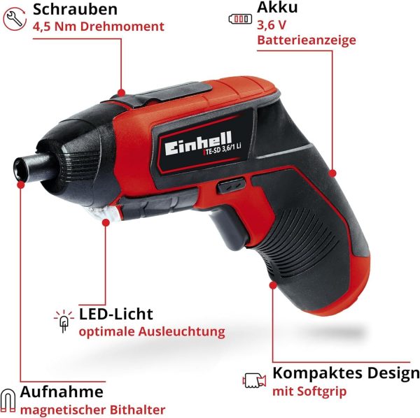 Einhell Akkuschrauber TE-SD 3.6 V, 4.5 Nm – Bild 2