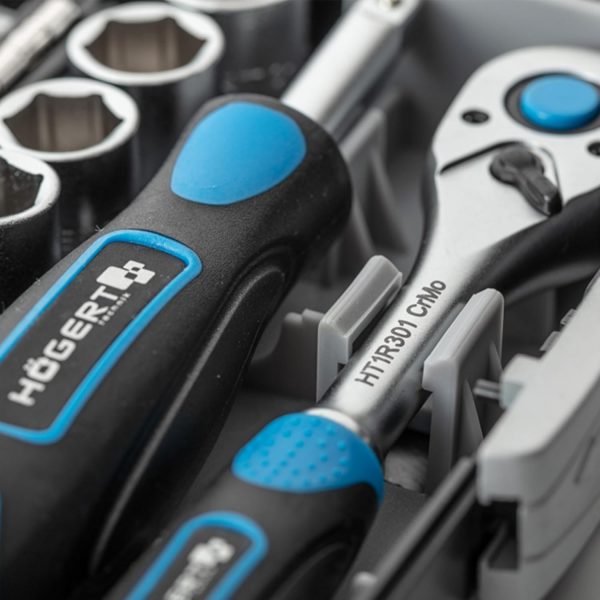 Högert Technik - Werkzeugset I Steckschlüssel, Bits und Ausstattung 1/4” – Bild 5