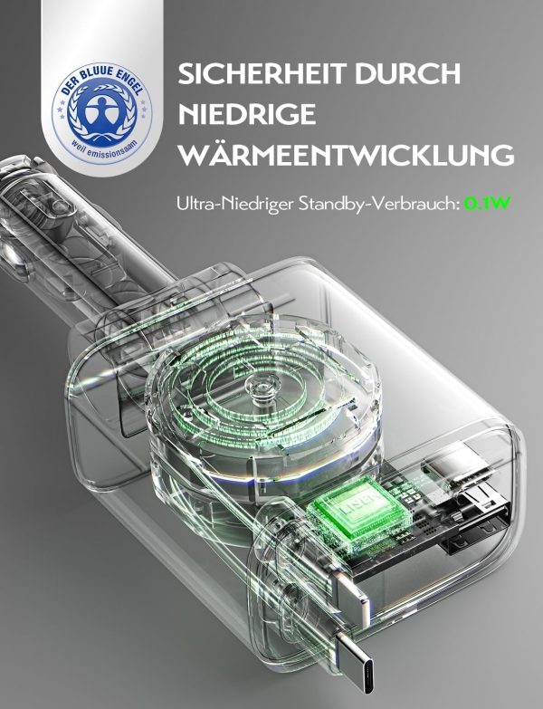 LISEN 4 in 1 Zigarettenanzünder USB C 69W Ladegerät Adapter – Bild 8
