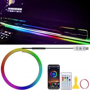 AMFUN Acryl Auto LED Ambientebeleuchtung Strip, 110cm