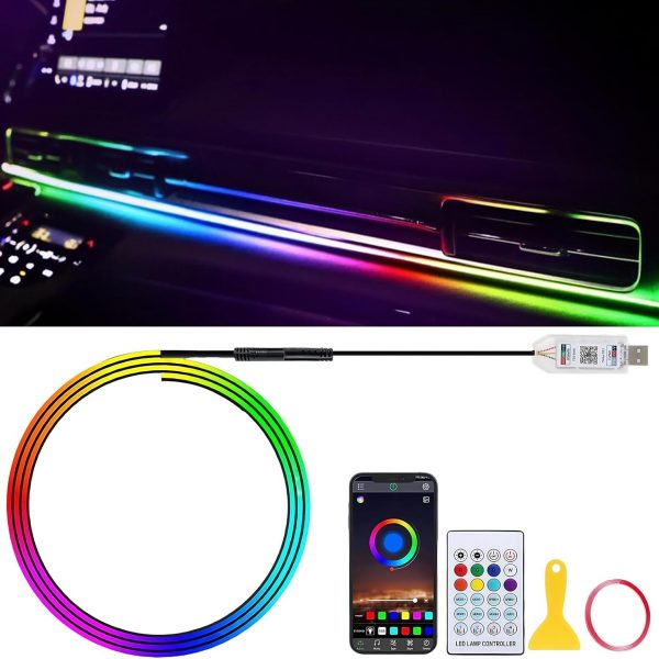 AMFUN Acryl Auto LED Ambientebeleuchtung Strip, 110cm