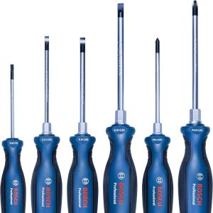 Bosch Professional Schraubendreher Set 6 tlg. (Kreuz- und Schlitzschraubenzieher)