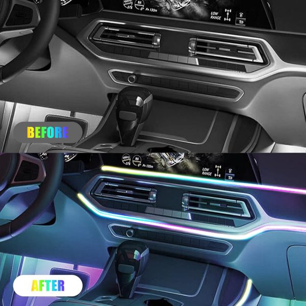 AMFUN Acryl Auto LED Ambientebeleuchtung Strip, 110cm – Bild 3