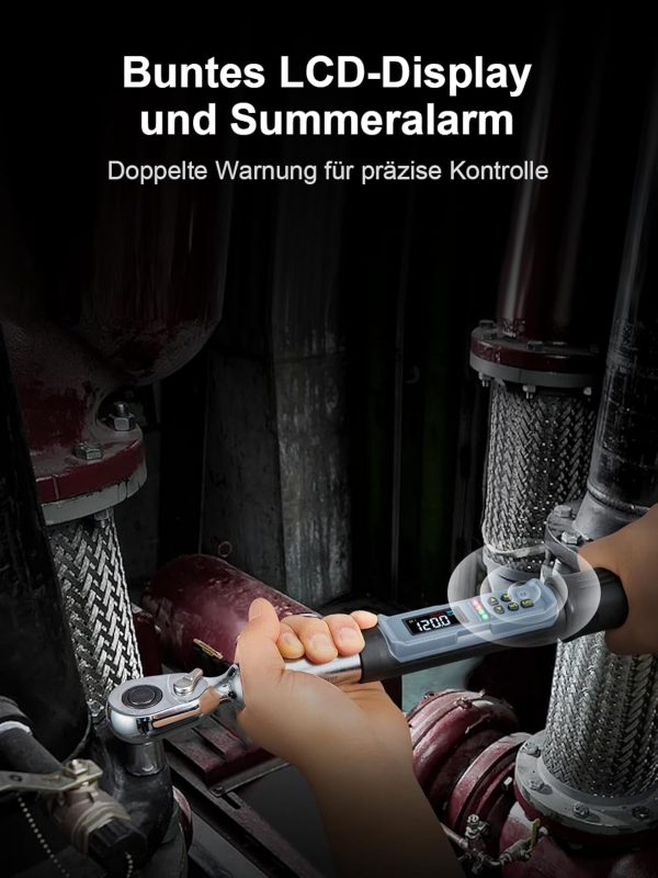 GROWNEER Drehmomentschlüssel Auto Digital 1/2 Zoll/10-200 Nm – Bild 5