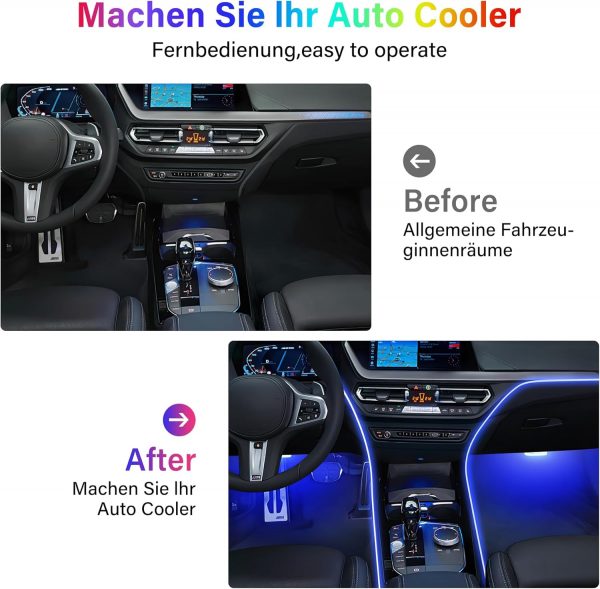 Boadw LED Auto Ambientebeleuchtung mit 4 Stück RGB – Bild 6