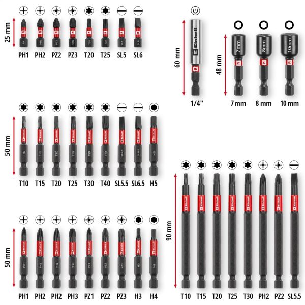 EINHELL Impact Bit-Set, M-Case, 38-teilig – Bild 2