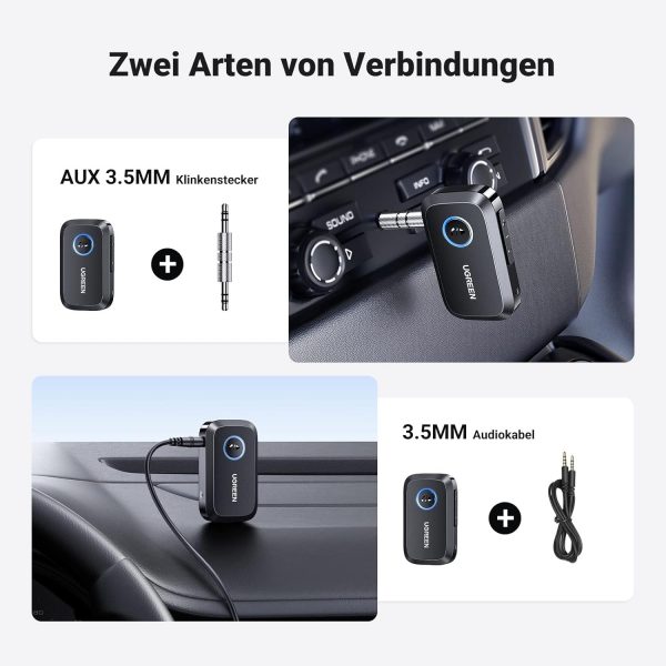 UGREEN Aux Bluetooth Adapter Auto Klinke Bluetooth 5.4 – Bild 5