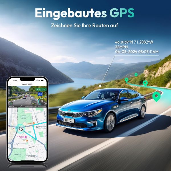 BOTSLAB Dashcam Auto Vorne Hinten 4K+2K mit GPS WiFi und Hardwire-Kit – Bild 5
