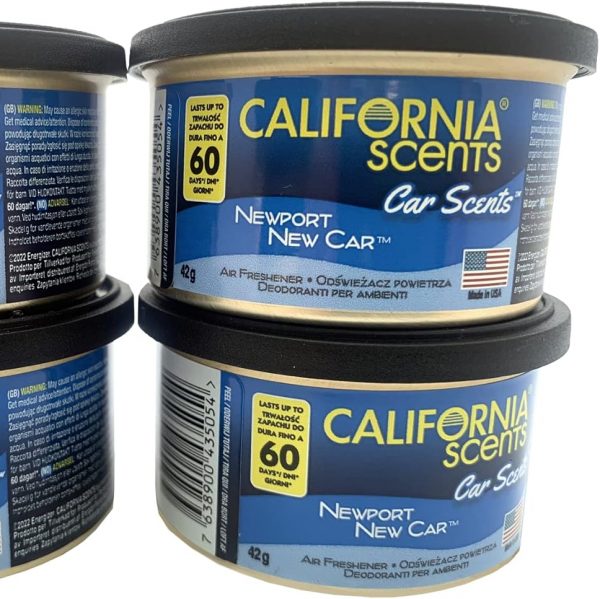 4X California Scents Car Scents New Car Lufterfrischer