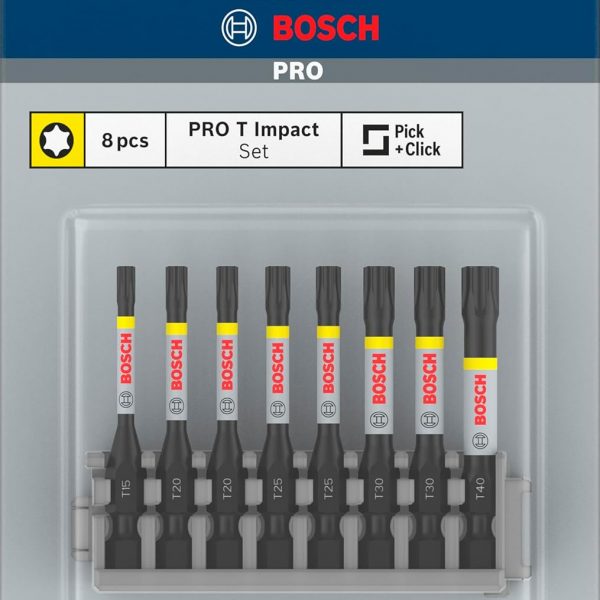 Bosch 8x PRO Torx Impact Bit 170 x 120 mm