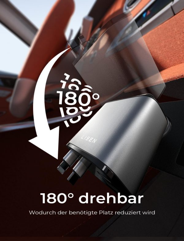 LISEN 4 in 1 Zigarettenanzünder USB C 69W Ladegerät Adapter – Bild 7